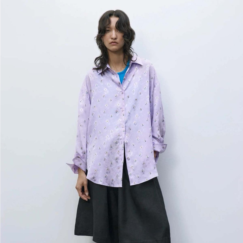 Cordera Silk Floral Shirt, Cardo (One Size)